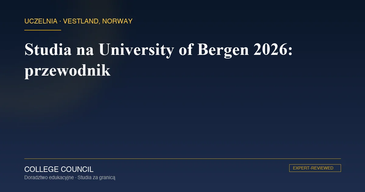 Kampus University of Bergen na tle norweskich fiordów