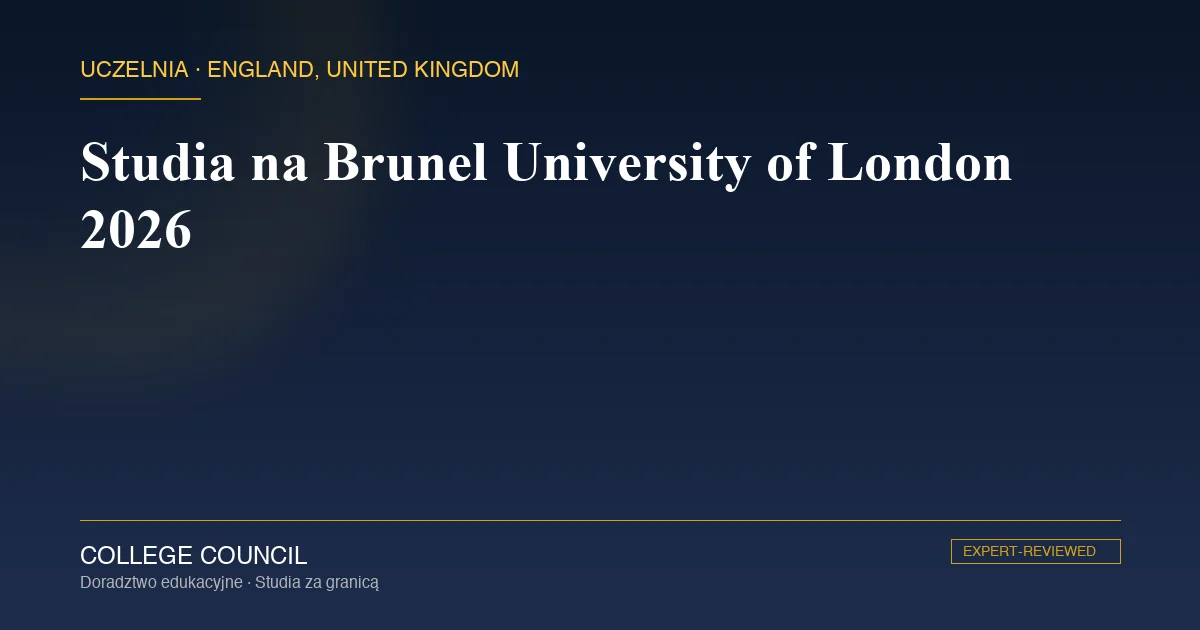 Kampus Brunel University of London w Uxbridge pod Londynem