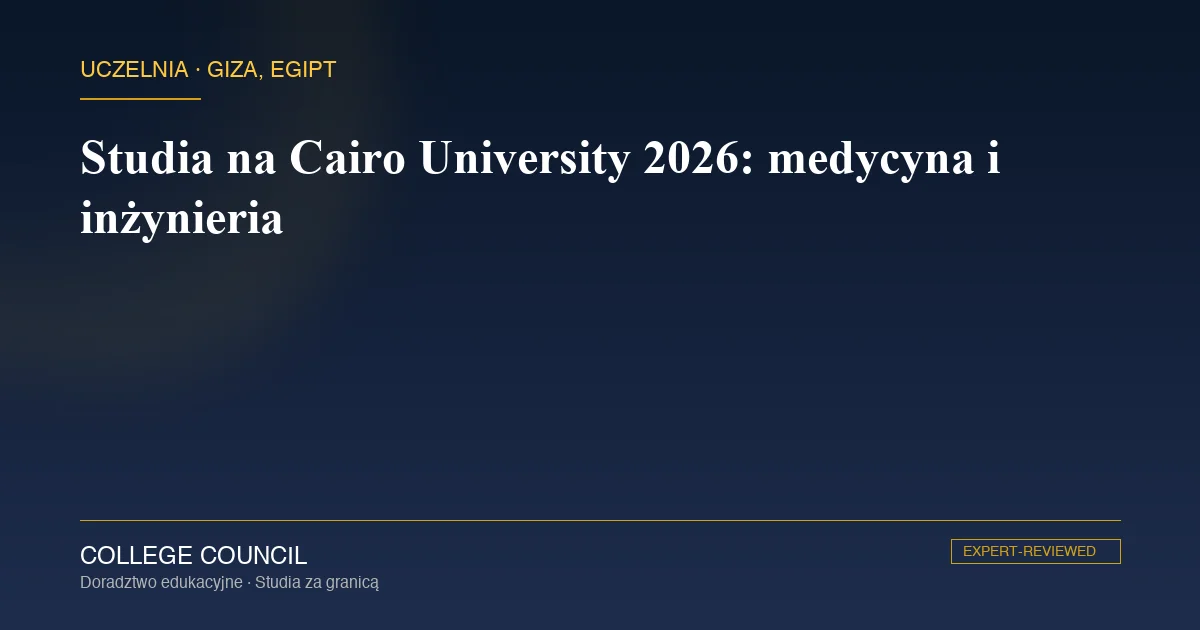 Główny gmach Cairo University w Gizie z charakterystyczną kopułą