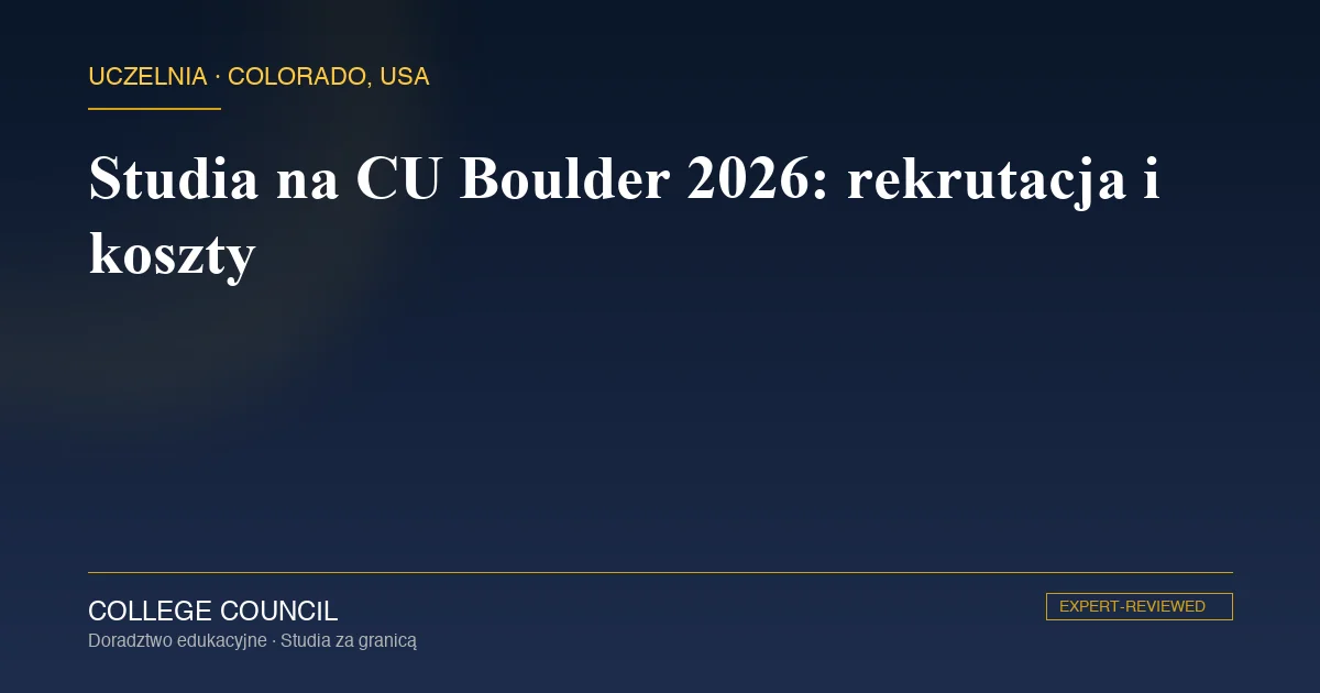 Kampus University of Colorado Boulder z budynkiem Old Main i Górami Skalistymi w tle