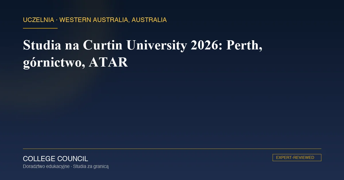 Kampus Curtin University w Bentley w Perth, Australia Zachodnia