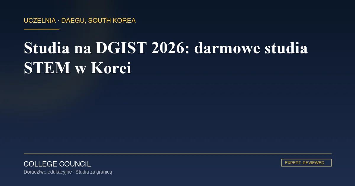 Kampus DGIST w Daegu Technopolis wiosną - uczelnia naukowo-techniczna w Korei Południowej