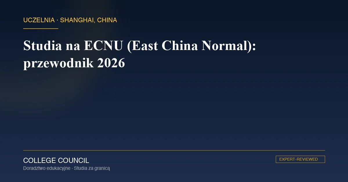Kampus Putuo East China Normal University nad rzeką Liwa w Szanghaju