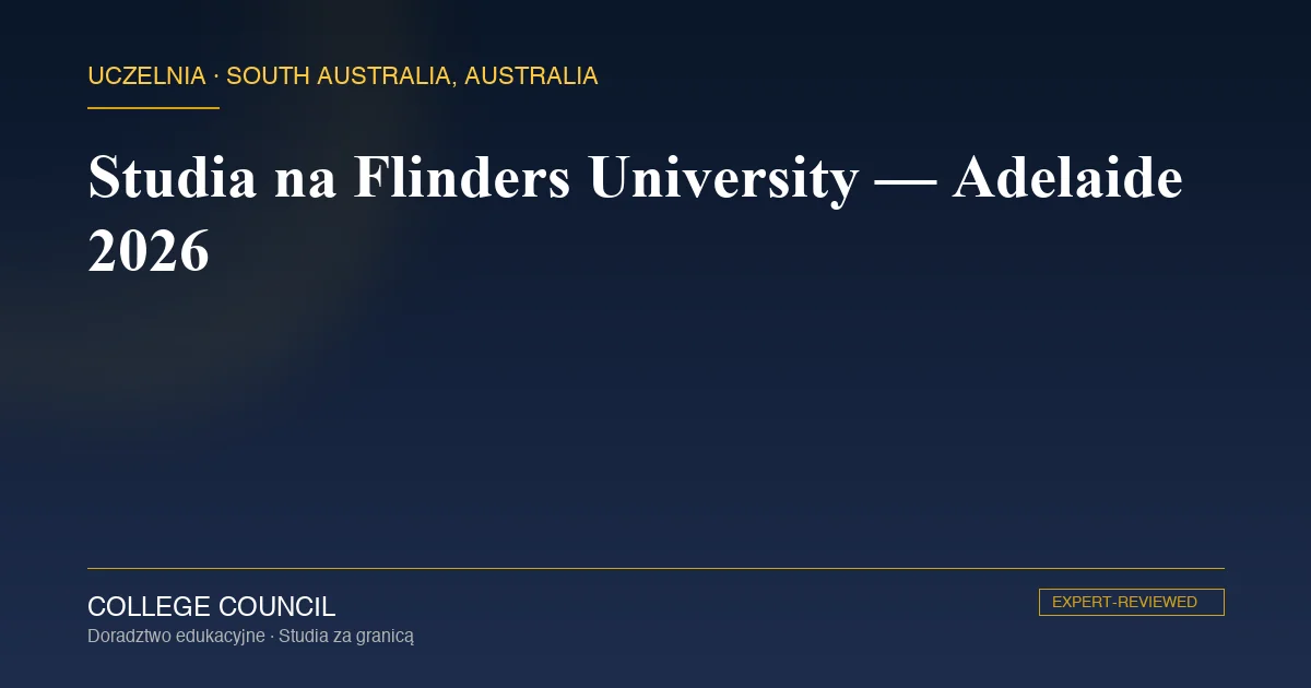Kampus Flinders University w Bedford Park pod Adelaide