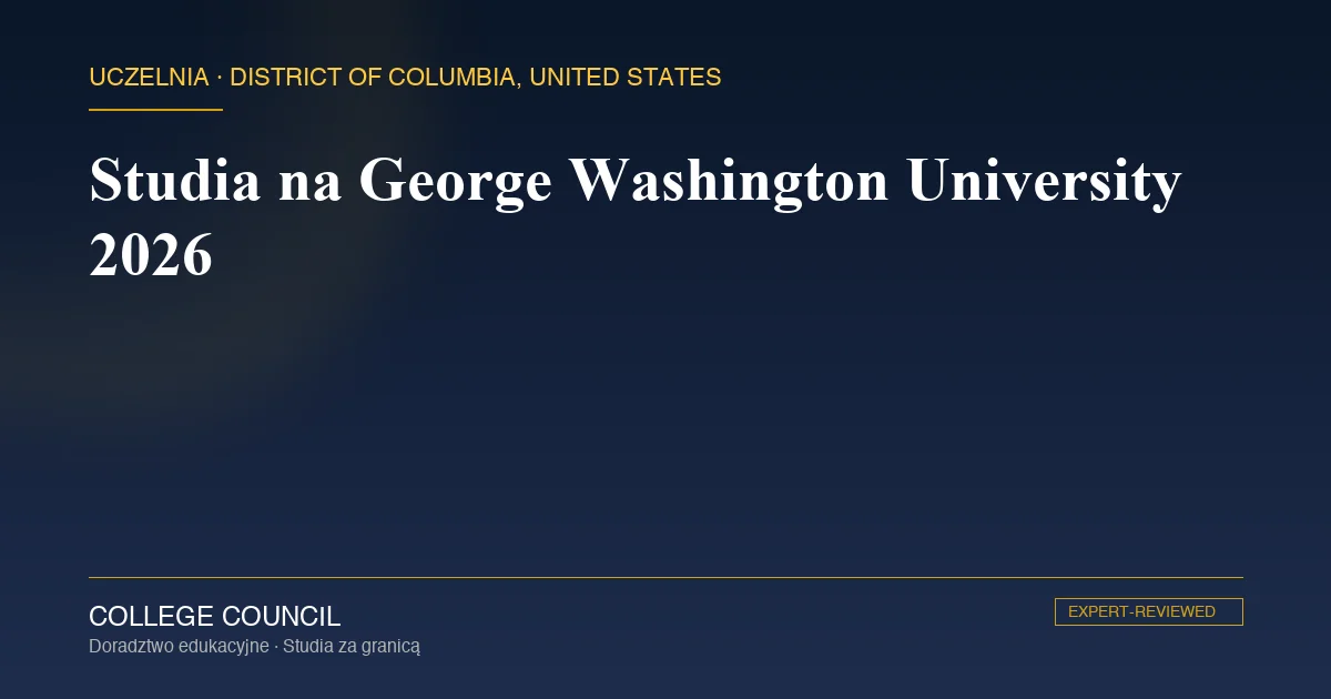 Kampus George Washington University w dzielnicy Foggy Bottom w Waszyngtonie
