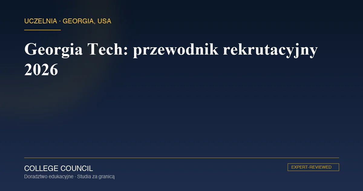Kampus Georgia Institute of Technology w Atlancie z wieżą Tech Tower
