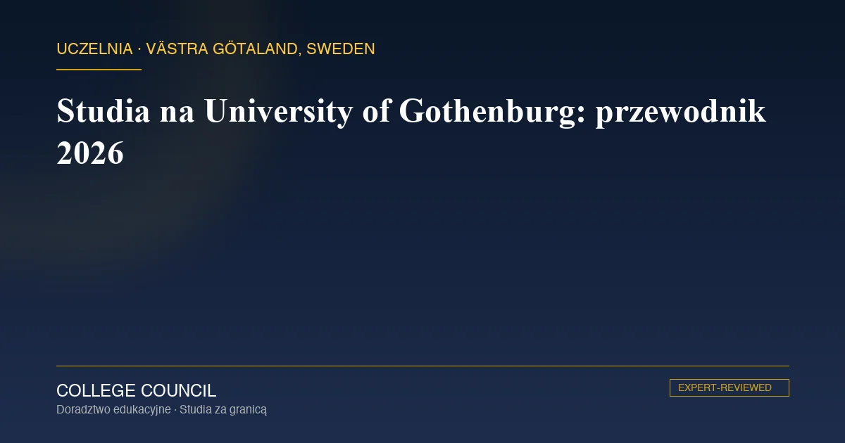 Główny budynek University of Gothenburg w centrum Göteborga