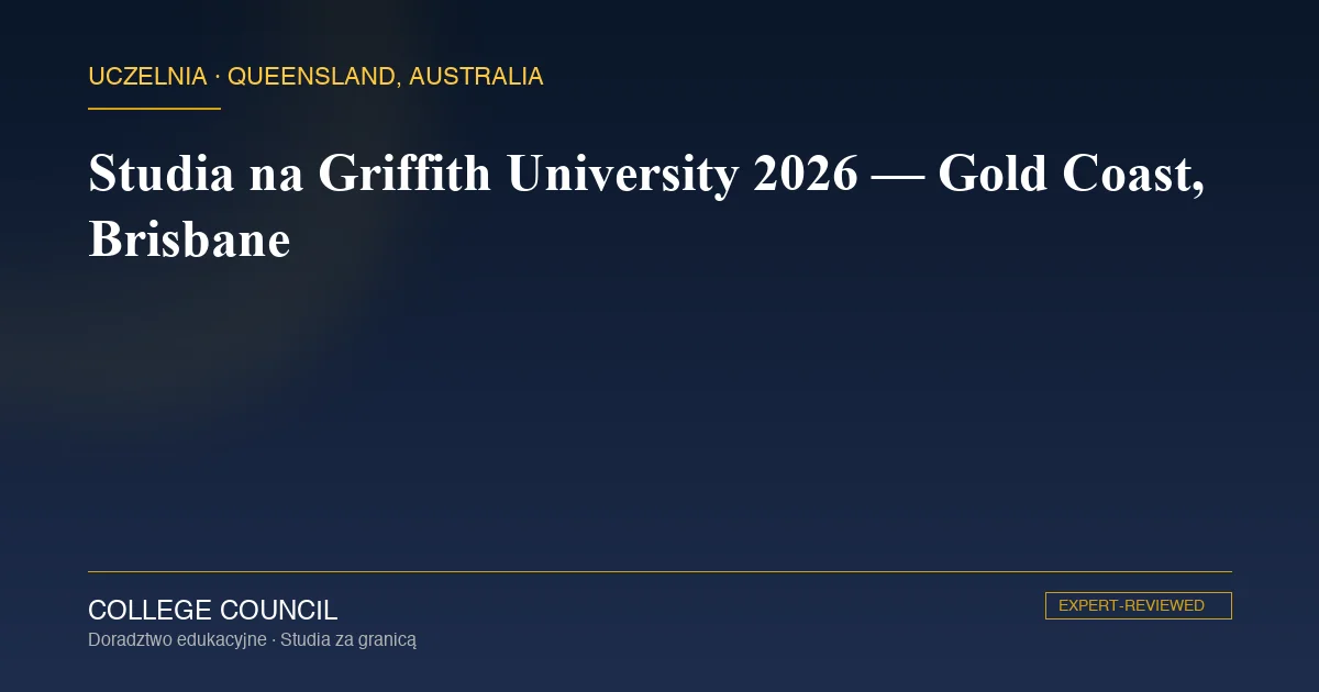 Kampus Griffith University Gold Coast wśród zieleni South East Queensland