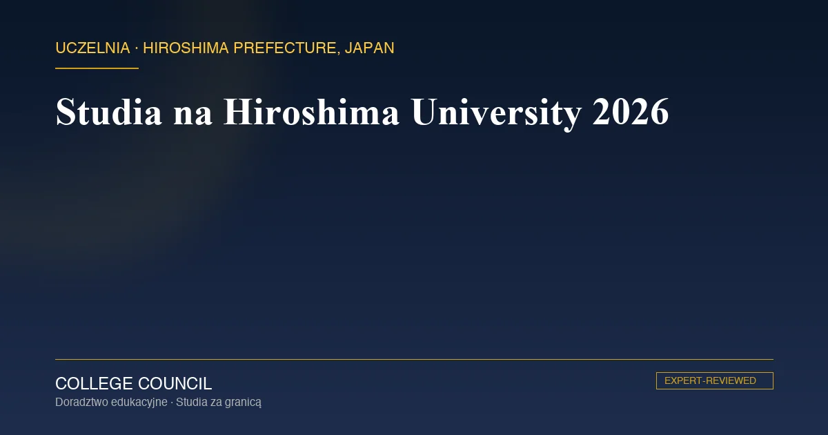Kampus Higashi-Hiroshima University w prefekturze Hiroszima