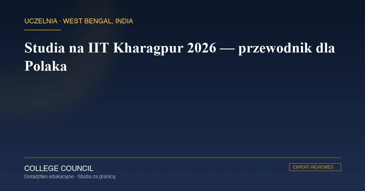 Kampus IIT Kharagpur w stanie Bengal Zachodni w Indiach