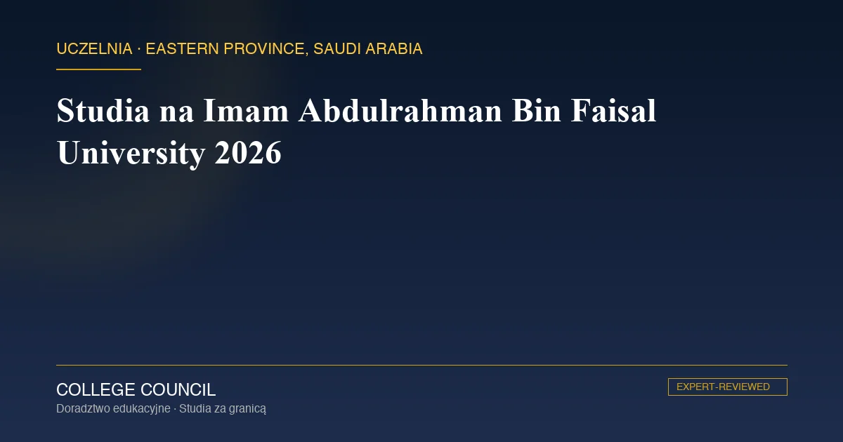 Kampus Imam Abdulrahman Bin Faisal University w Dammamie w Arabii Saudyjskiej
