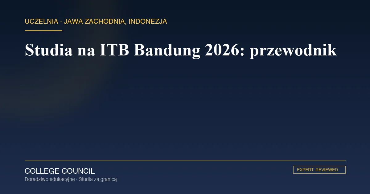 Kampus Institut Teknologi Bandung przy Jalan Ganesha w Bandungu