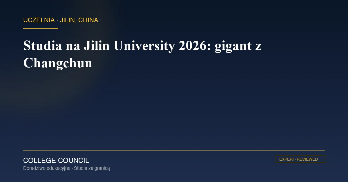 Główny budynek Jilin University w Changchun zimą