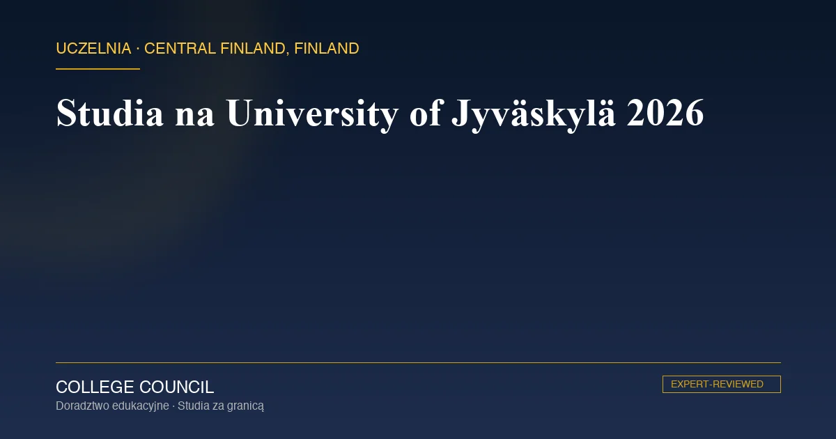 Kampus University of Jyväskylä nad jeziorem w środkowej Finlandii