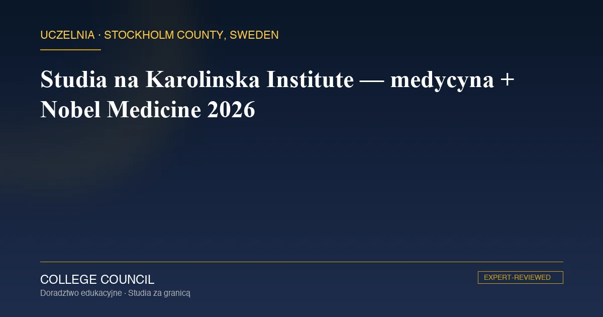 Kampus Karolinska Institute w Solna pod Sztokholmem