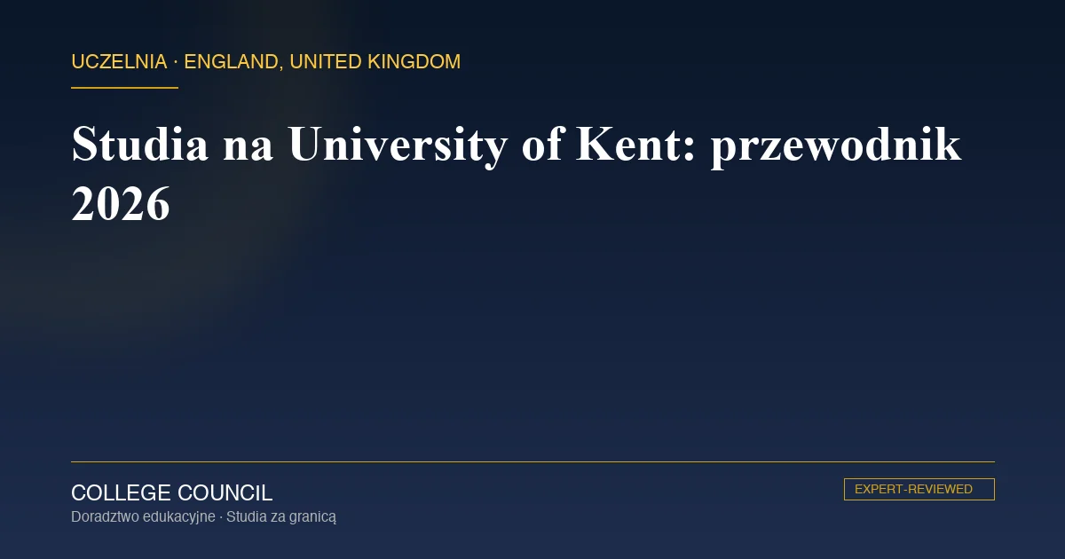 Kampus University of Kent na wzgórzu nad Canterbury w hrabstwie Kent