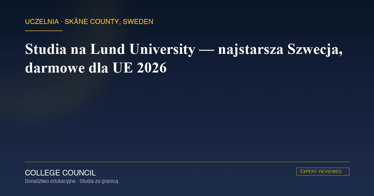 Lund University main building — Universitetshuset w Lund, Szwecja