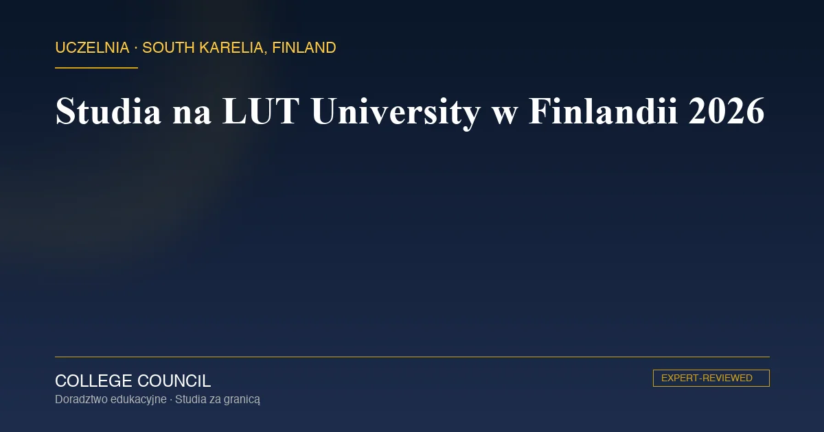 Kampus LUT University nad jeziorem Saimaa w Lappeenrancie