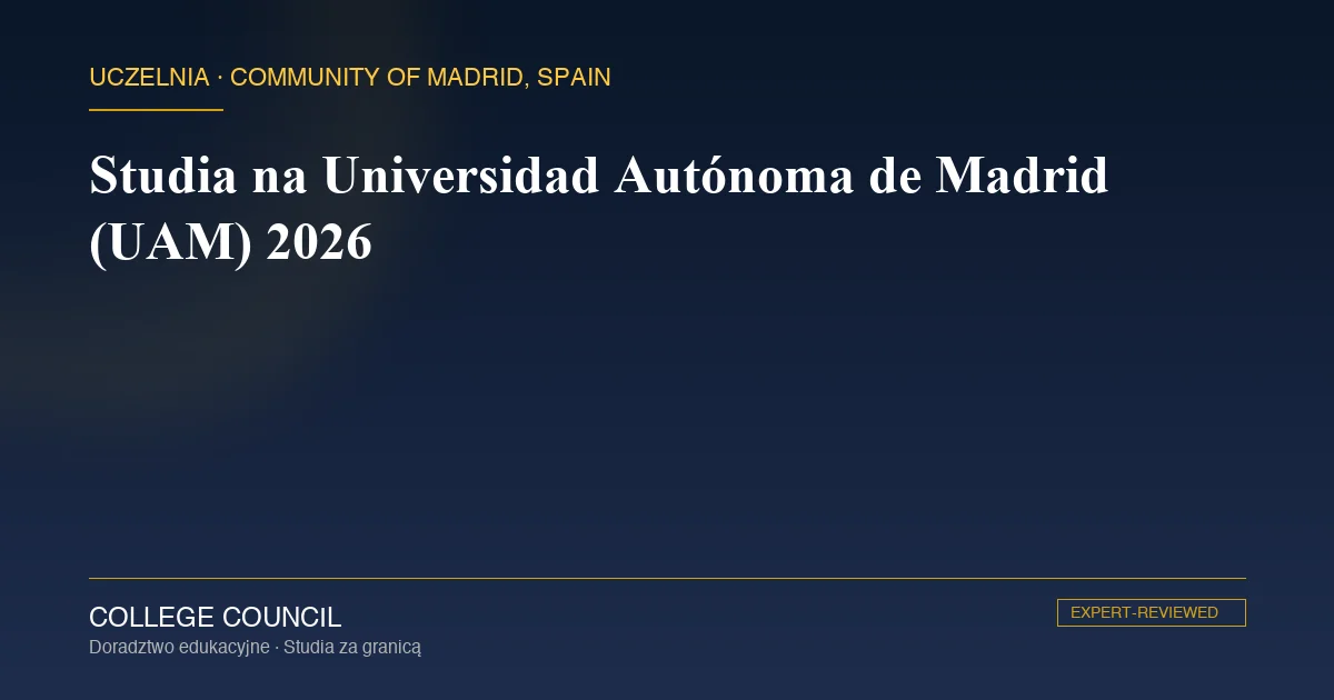 Kampus Cantoblanco Universidad Autónoma de Madrid z budynkiem rektoratu