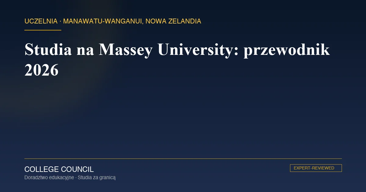 Kampus Manawatū Massey University w Palmerston North w Nowej Zelandii