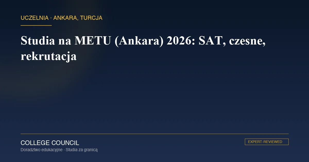 Kampus Middle East Technical University w Ankarze