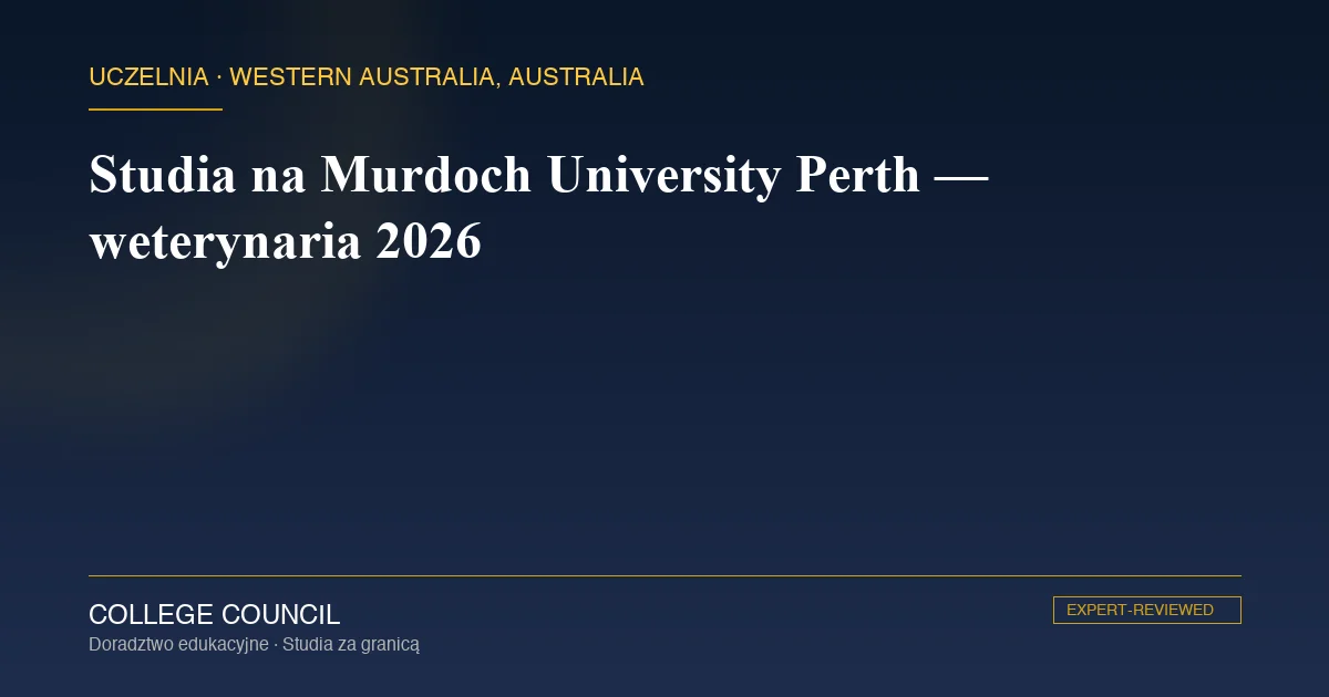 Kampus Murdoch University w Perth ze szpitalem weterynaryjnym i farmą doświadczalną
