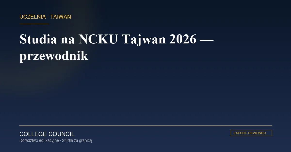 Kampus National Cheng Kung University w Tainanie na Tajwanie