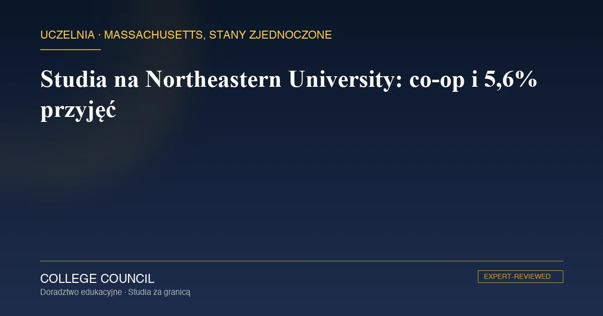 Kampus Northeastern University w Bostonie z biblioteką Snell i centralnym dziedzińcem