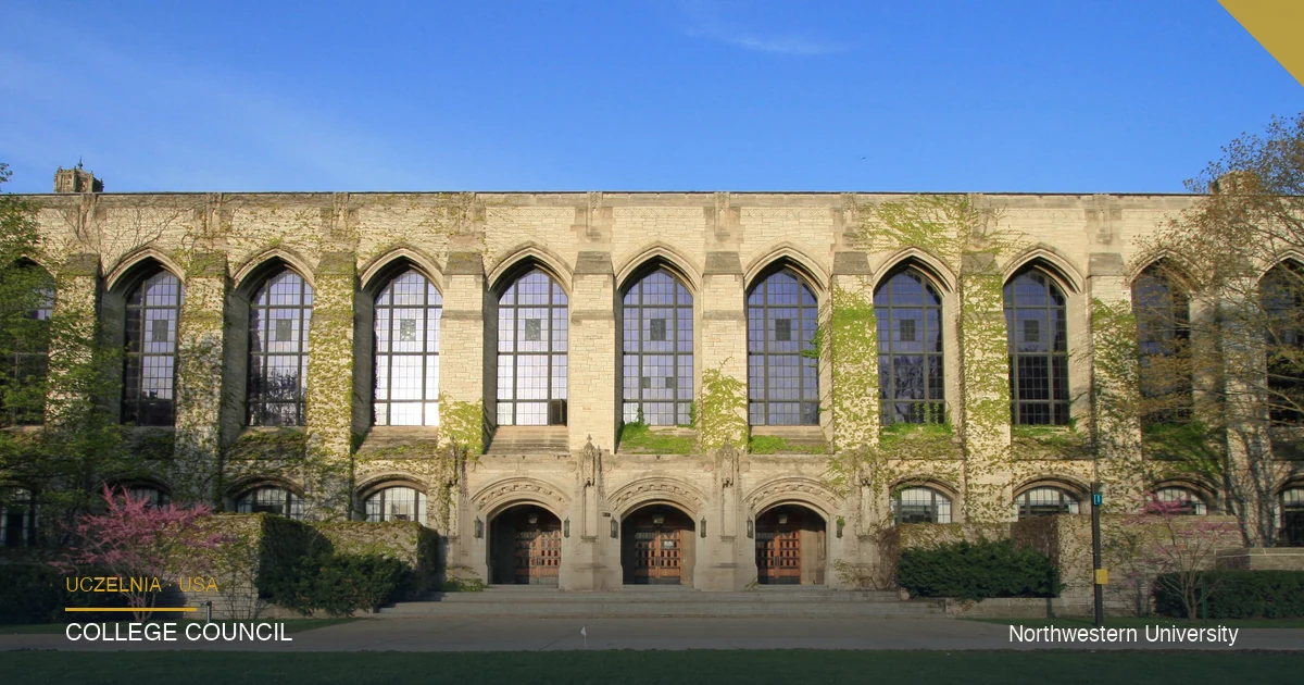 Kampus Northwestern University w Evanston nad jeziorem Michigan