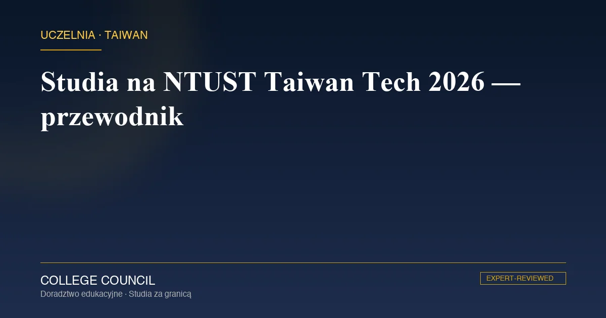 Kampus National Taiwan University of Science and Technology w Tajpej na Tajwanie