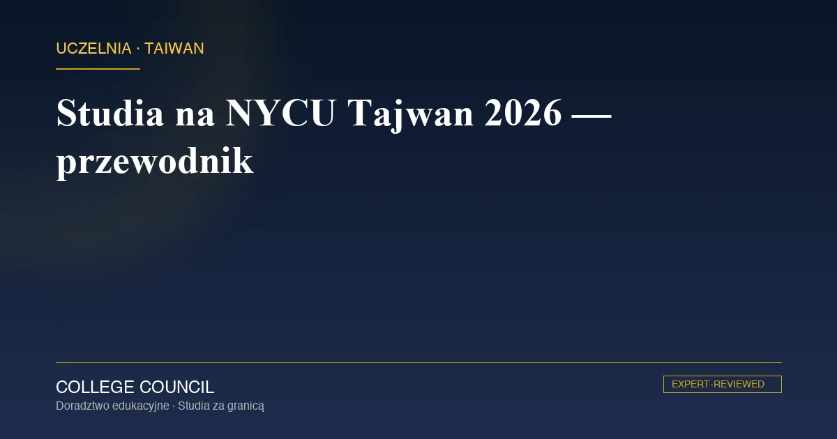 Kampus National Yang Ming Chiao Tung University w Hsinchu na Tajwanie