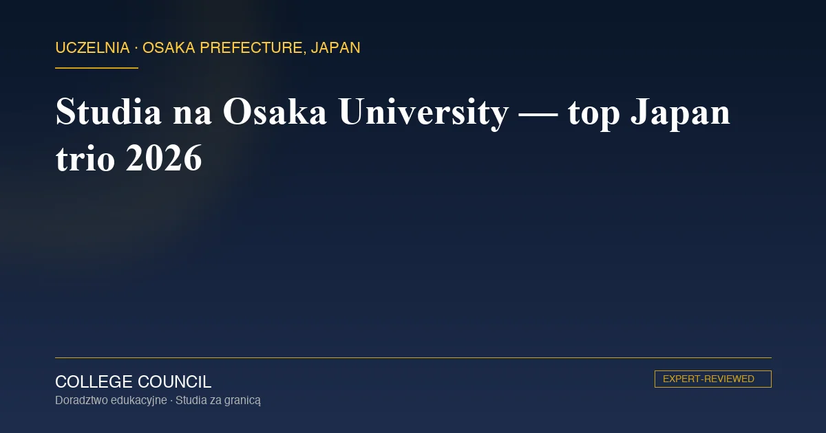 Osaka University Suita kampus — widok na główny budynek wydziału medycyny i nauk o życiu
