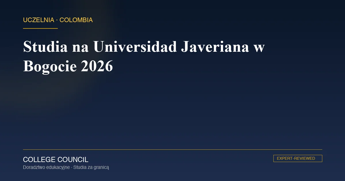 Kampus Pontificia Universidad Javeriana w Bogocie w Kolumbii