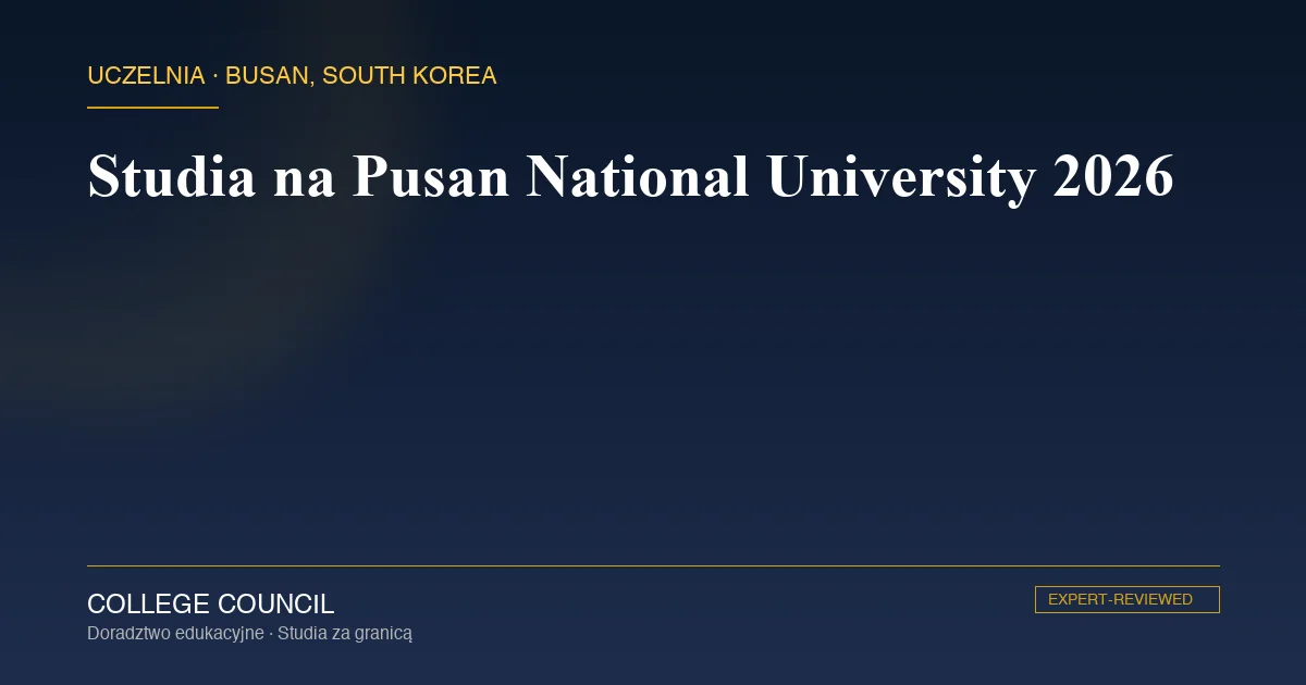 Kampus Pusan National University w Busan, Korea Południowa