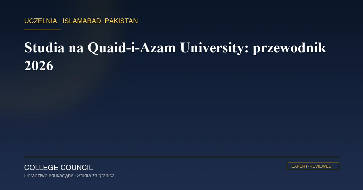Kampus Quaid-i-Azam University u podnóża wzgórz Margalla w Islamabadzie