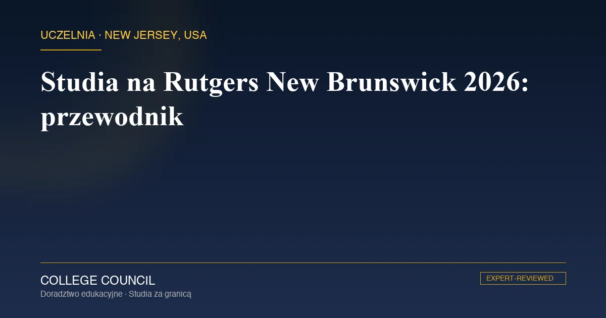 Kampus Rutgers University - New Brunswick w stanie New Jersey