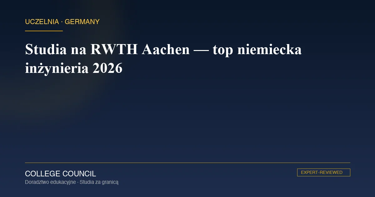 Główny budynek RWTH Aachen — niemiecki flagowiec inżynierii