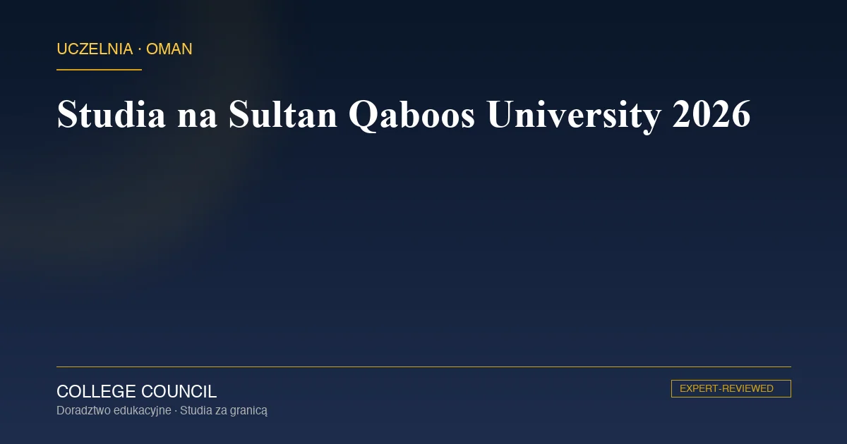 Kampus Sultan Qaboos University w Al-Khoudh pod Maskatem w Omanie