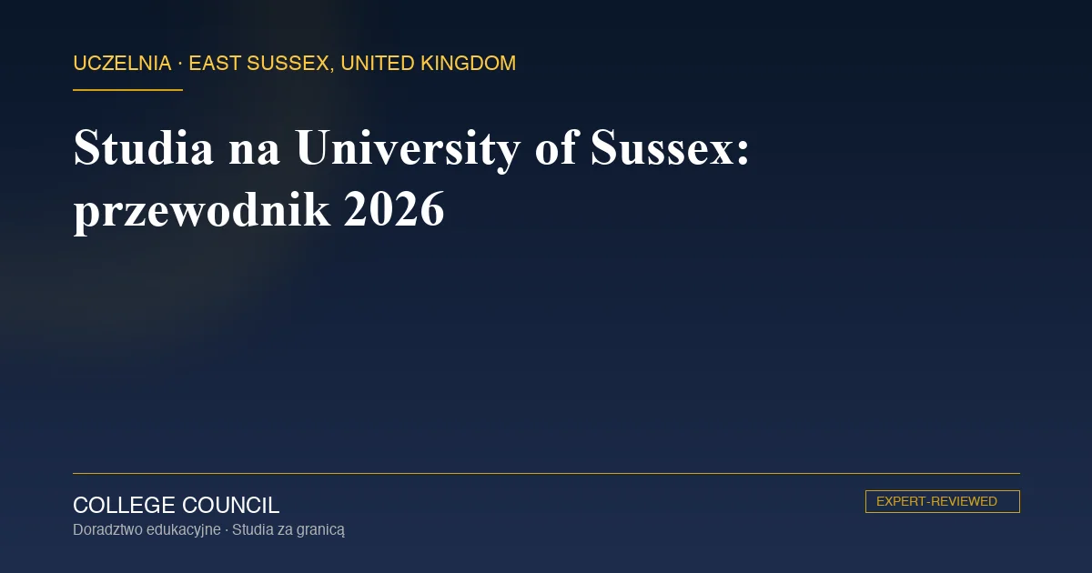 Kampus University of Sussex w Falmer pod Brighton na tle wzgórz South Downs
