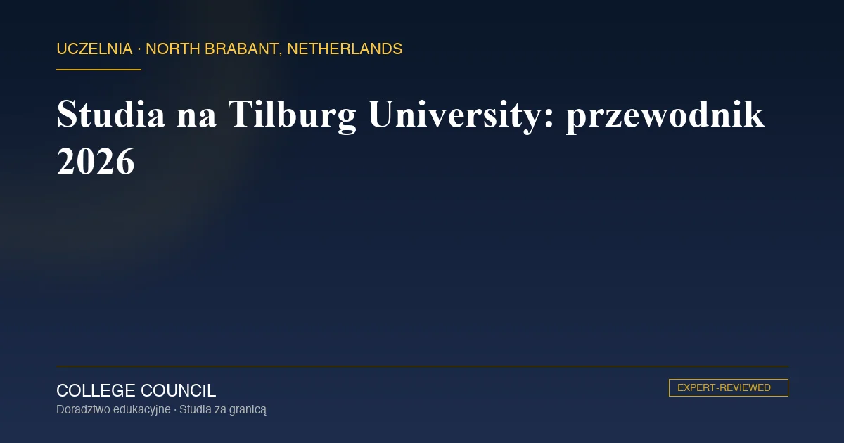 Zielony kampus Tilburg University przy Warandelaan w Holandii