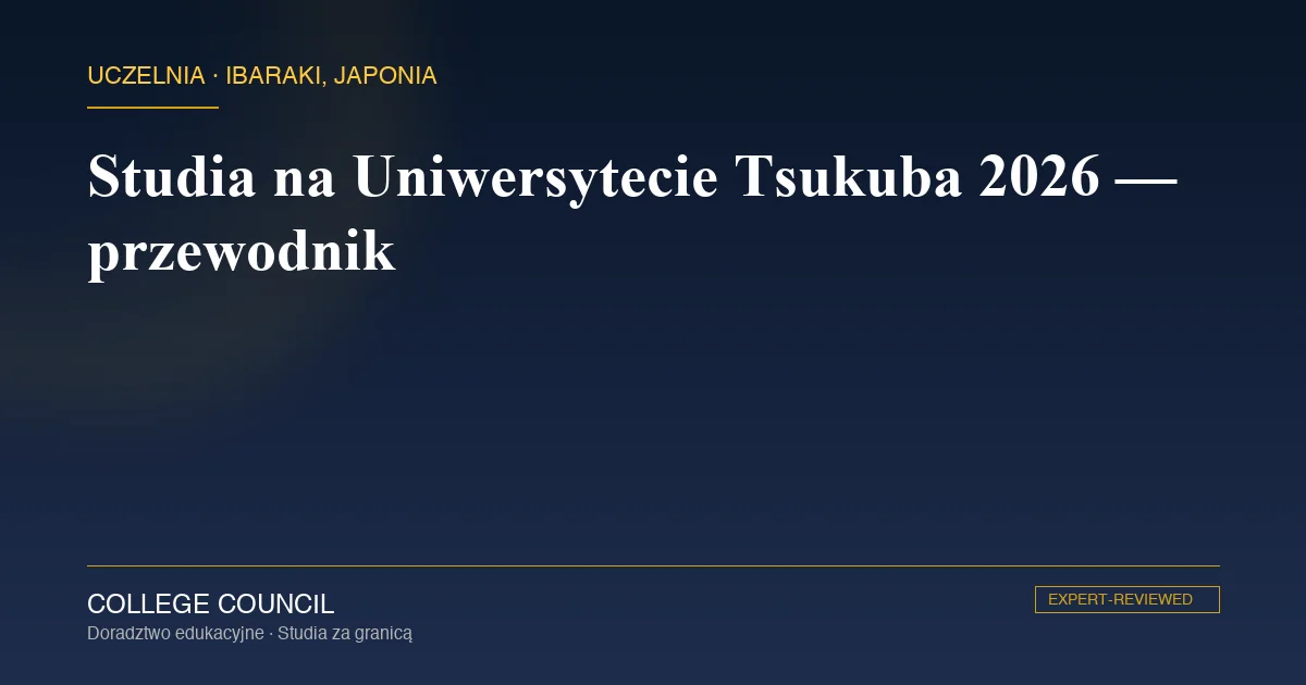 Kampus Uniwersytetu Tsukuba w mieście nauki Tsukuba w prefekturze Ibaraki