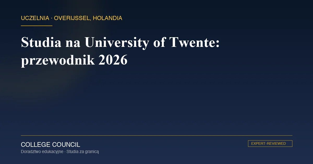Kampus University of Twente w Enschede - zielony teren Drienerlo z budynkami wydziałów