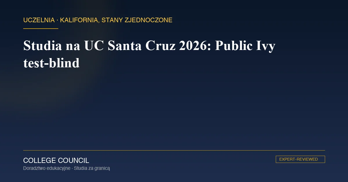 Kampus UC Santa Cruz w lesie sekwojowym nad Zatoką Monterey w Kalifornii