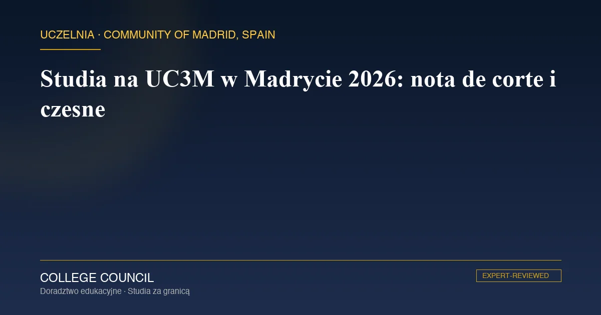 Kampus Universidad Carlos III de Madrid w Getafe pod Madrytem