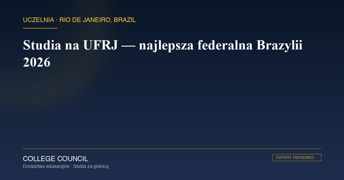 Kampus UFRJ na Ilha do Fundão w Rio de Janeiro
