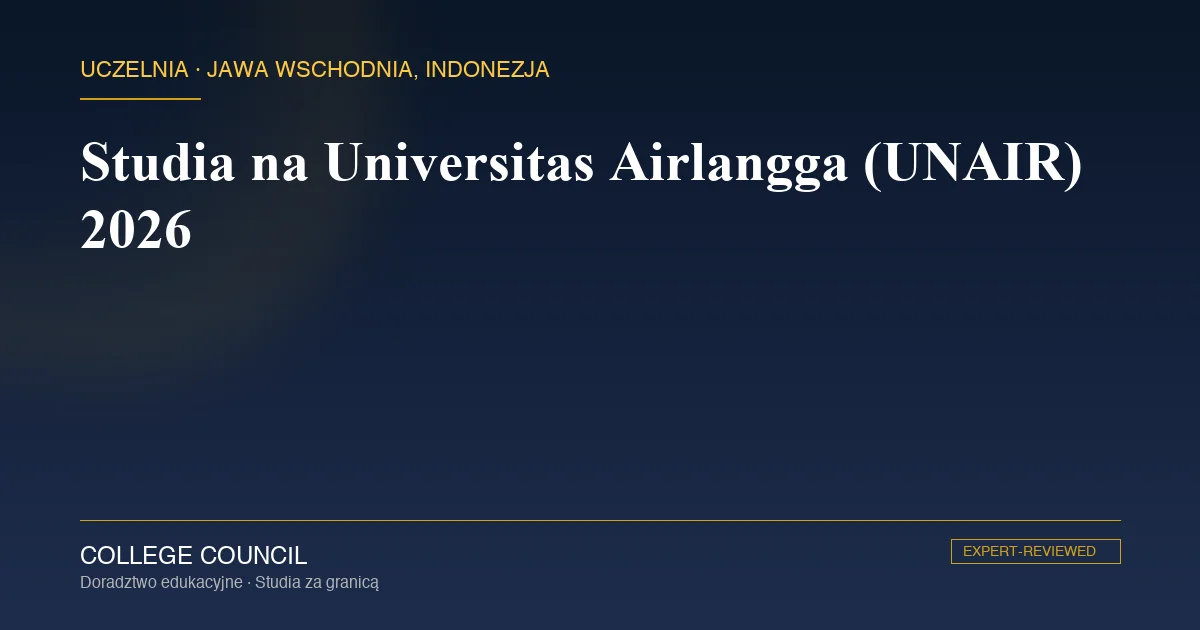 Kampus Universitas Airlangga w Surabaya na wyspie Jawa