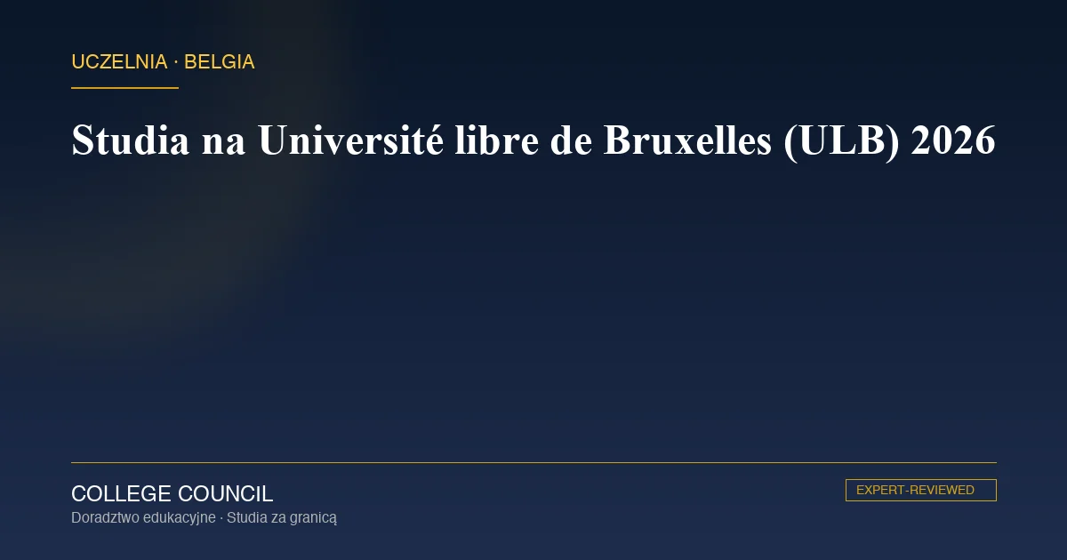 Kampus Solbosch Université libre de Bruxelles w Brukseli