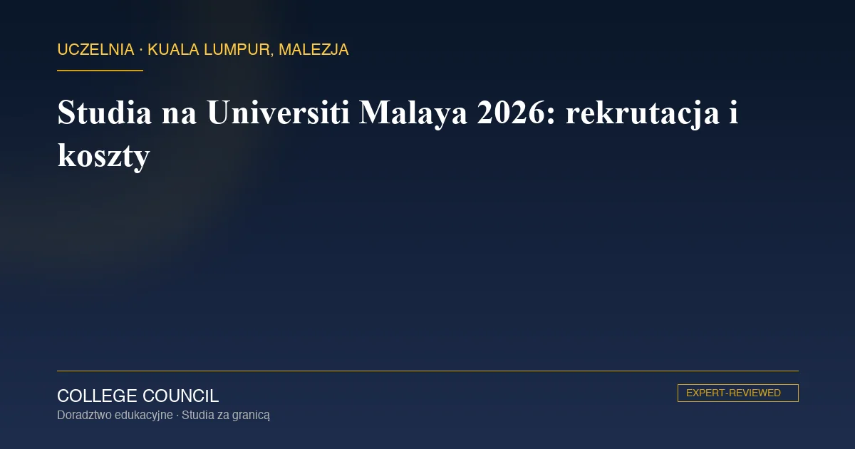 Brama główna kampusu Universiti Malaya w Kuala Lumpur