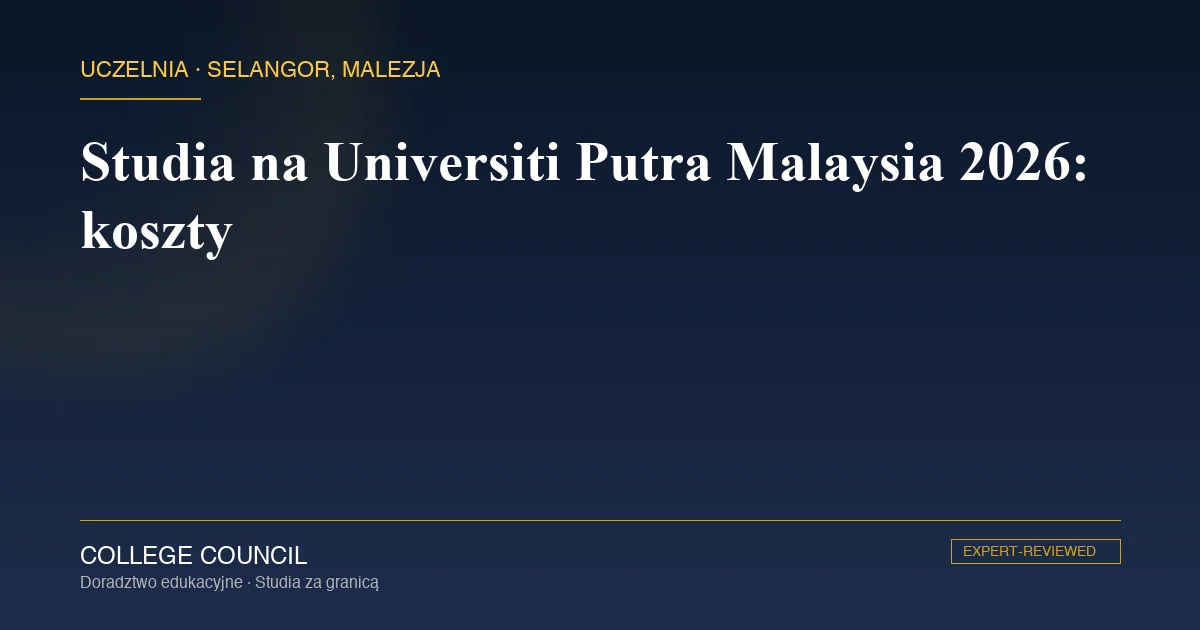 Zielony kampus Universiti Putra Malaysia w Serdang pod Kuala Lumpur