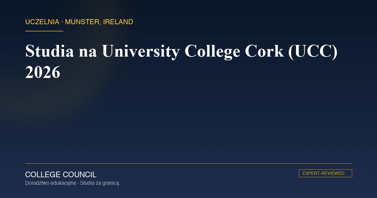Główny czworobok i wieża Aula Maxima na kampusie University College Cork